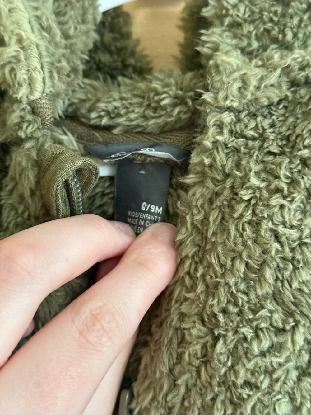 Eddie Bauer Olive Green Plush Hooded Puffer Jacket - Kids